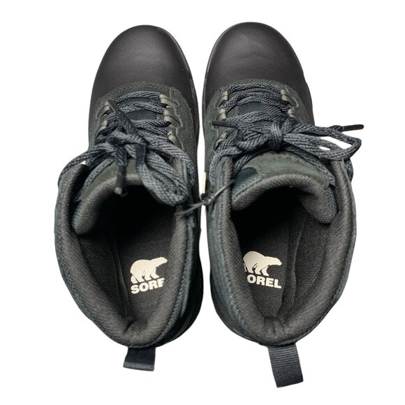 SOREL Buxton Lite Lace Plus Men's Size 7 Black Waterproof Boot - Picture 2 of 7